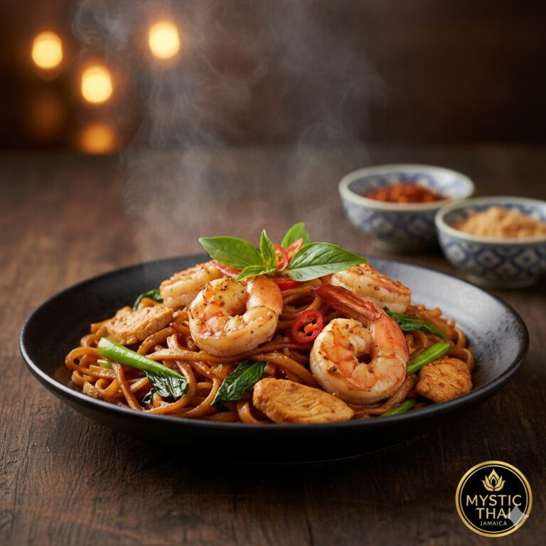 Signature Mystic Thai dish inspired by traditional Thai street-style cooking